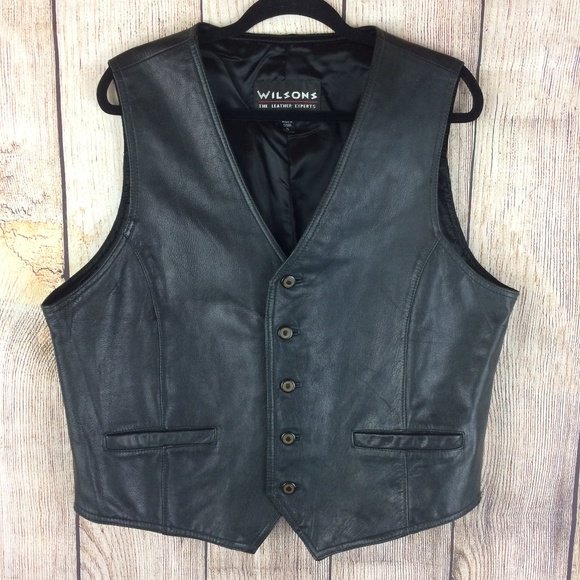 Wilsons Leather Other - Wilsons Black Genuine Leather Men's Vest Sz XL